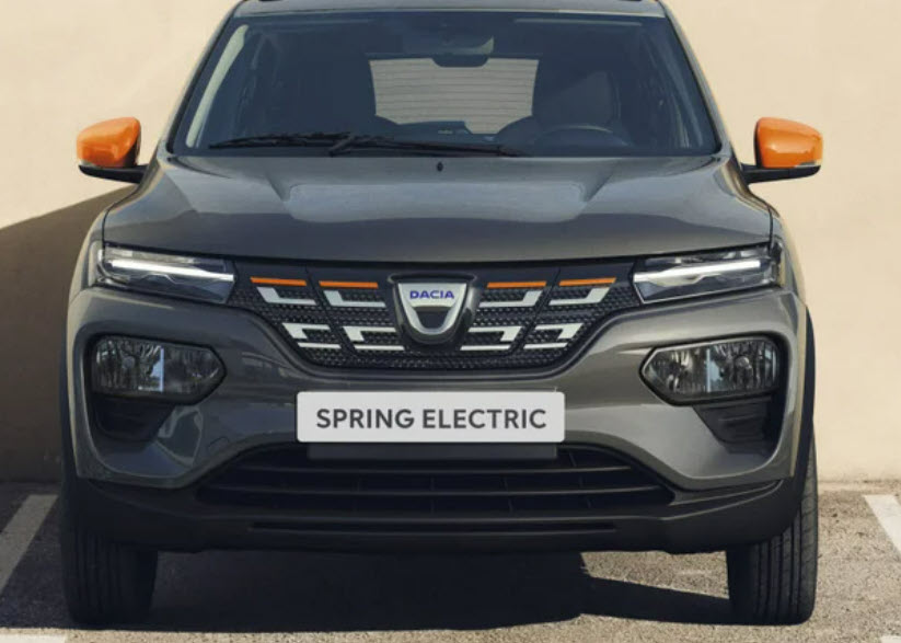 Dacia spring elbil i grå färg